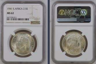 1941 Half Crown NGC graded MS62