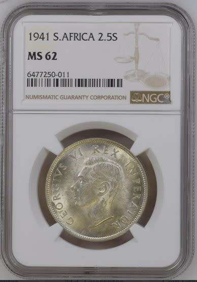 1941 Half Crown NGC graded MS62