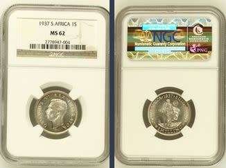 1937 Shilling NGC graded MS62