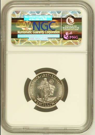 1937 Shilling NGC graded MS62