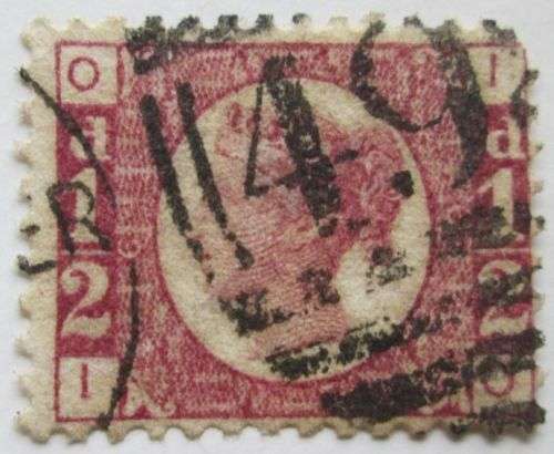 1870 Great Britain New Daily Stamp Half Penny Queen Victoria Carmine Red SG48 Plate 6