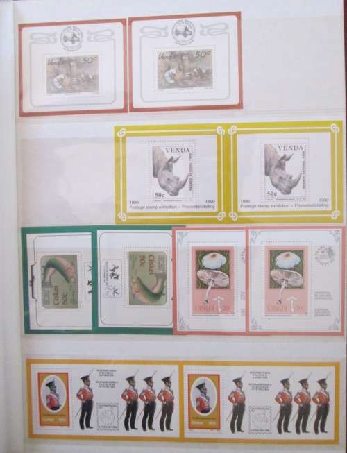 Over 100 Mini Sheets South Africa, SWA, Namibia, Transkei, Bophuthatswana, Venda,Ciskei