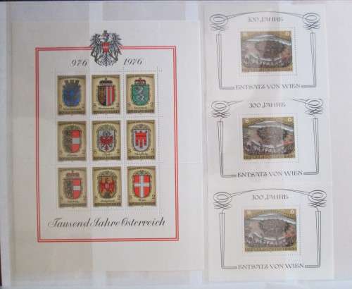 Unique collection of Mini Sheets Europe: Austria, Belgium, Czechoslovakia, Bulgaria, 1946-1989