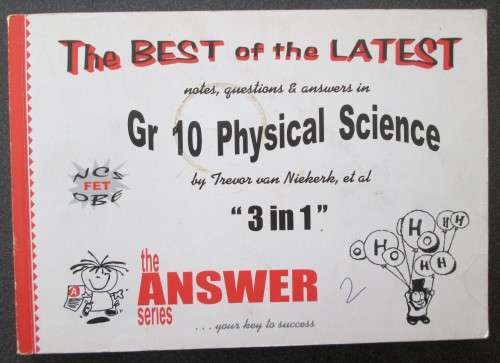 Gr 10 Physical Sciences The Answer Series, 2 BOOKS: Papers & Answers AND 3in1, Trevor van Niekerk