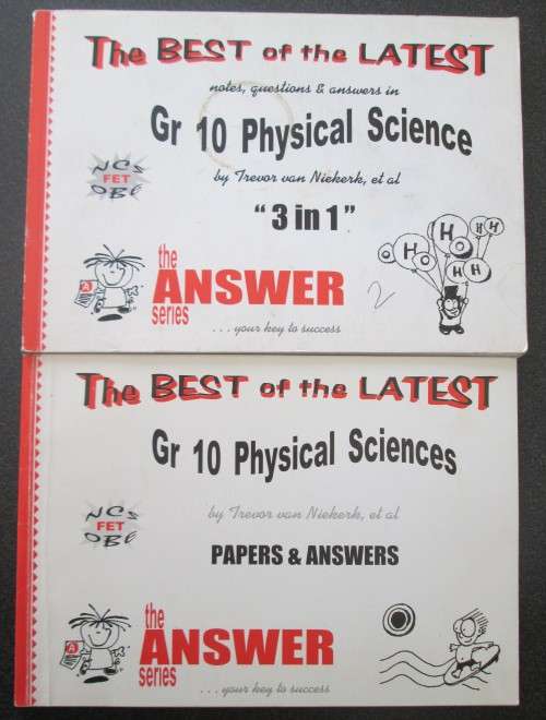 Gr 10 Physical Sciences The Answer Series, 2 BOOKS: Papers & Answers AND 3in1, Trevor van Niekerk
