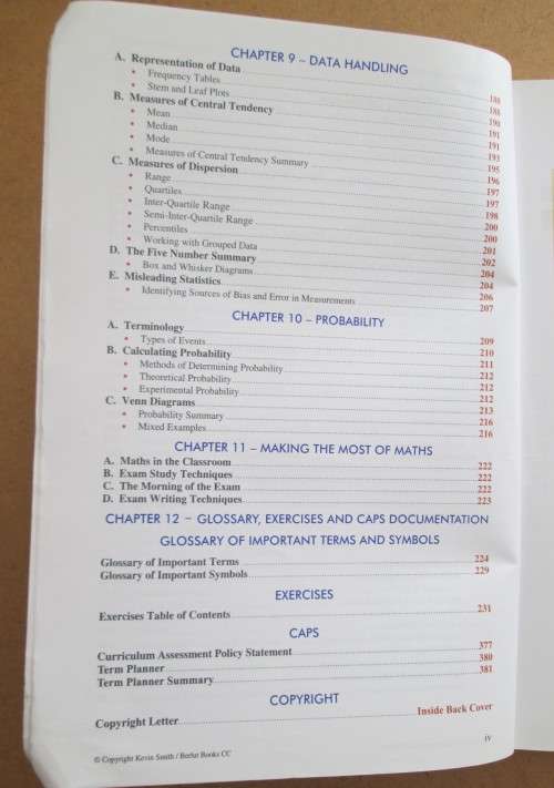 Maths Handbook and Study Guide, Gr 10, Kevin Smith, CAPS Compliant, IEB & National