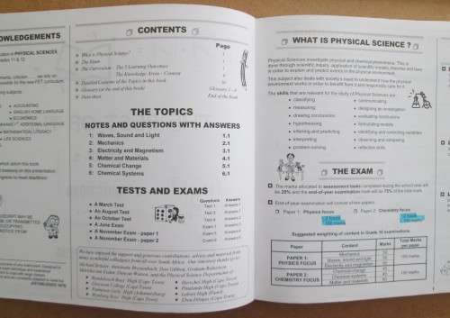 Physichem Caps Gr 10, Q&A + The Answer Series 3 in 1 Physical Science Gr 10