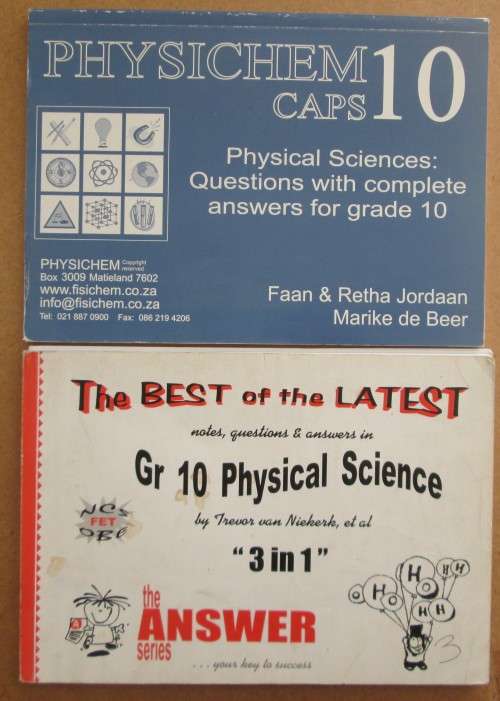 Physichem Caps Gr 10, Q&A + The Answer Series 3 in 1 Physical Science Gr 10