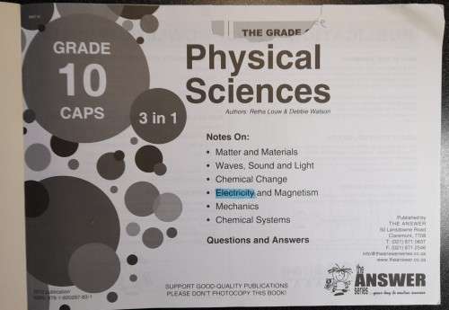 Physical Sciences Gr 10 3 in 1, the Answer Series, Retha Louw Debbie Watson