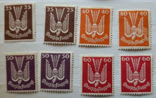 German Empire Airmail Stamps 1919-1923 Lot of 21 Stamps