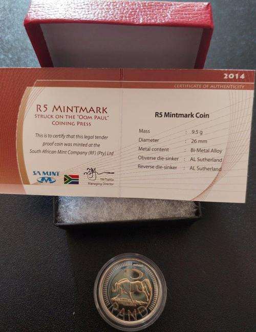 2014 `oom Paul` R5 with Coin World mintmark! Low Mintage of only 499 coins