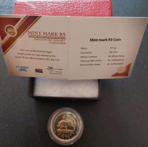 2015 `oom Paul` R5 with Coin World mintmark! Low Mintage of only 615 coins