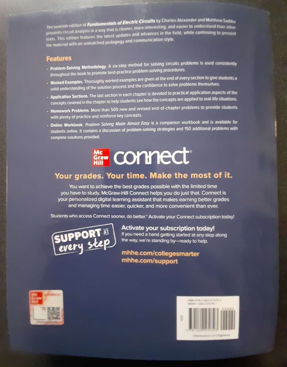 Fundamentals of Electric Circuits 7th Edition, Charles Alexander, Matthew Sadiku, NEW