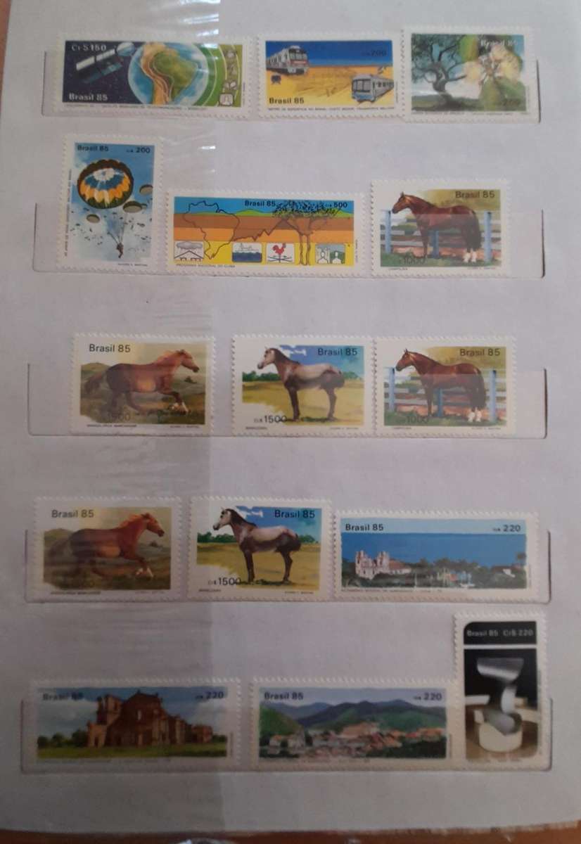 Brazil Stamps 1946 - 1987, Over 150 stamps + Stamp Album Included