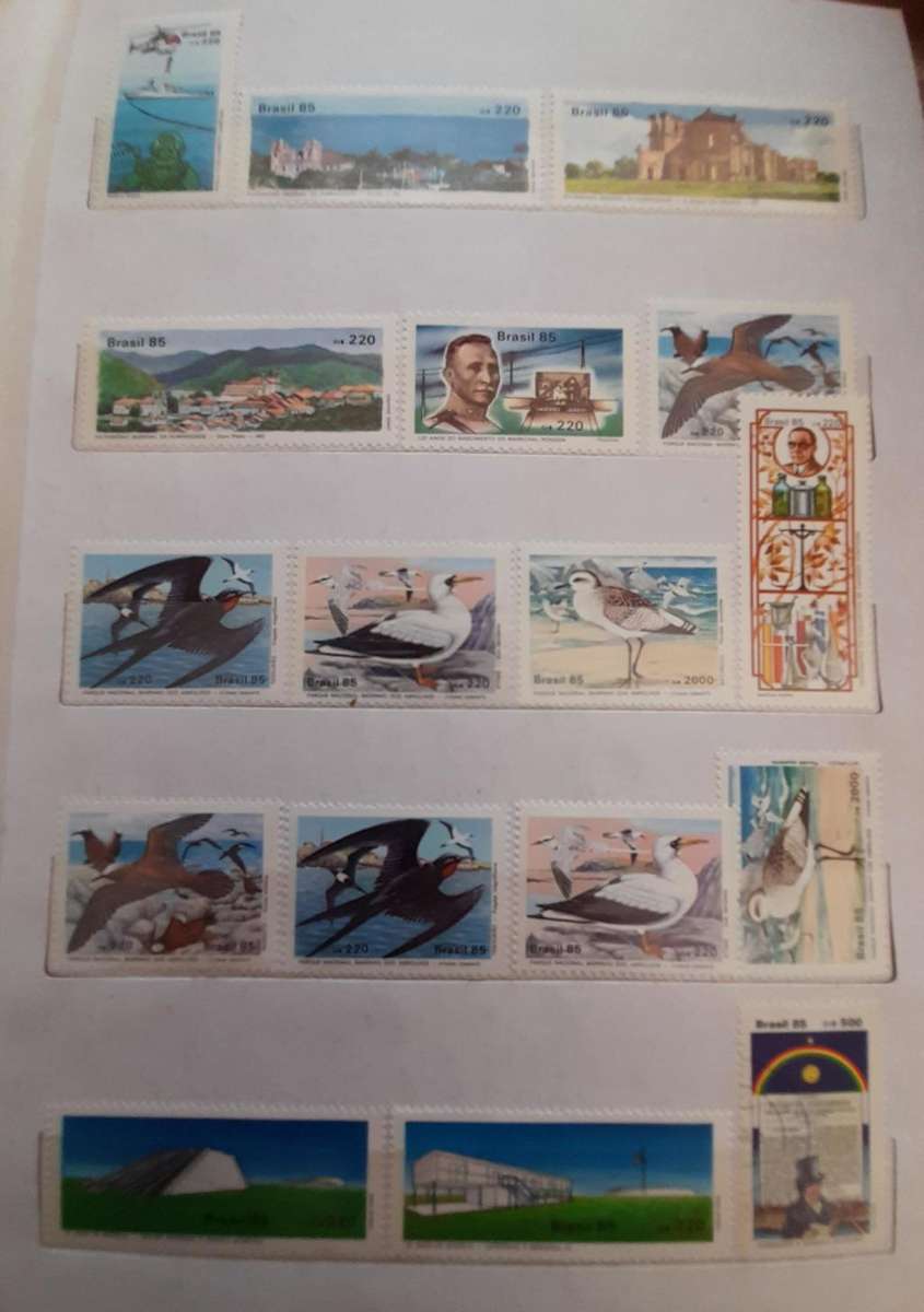 Brazil Stamps 1946 - 1987, Over 150 stamps + Stamp Album Included
