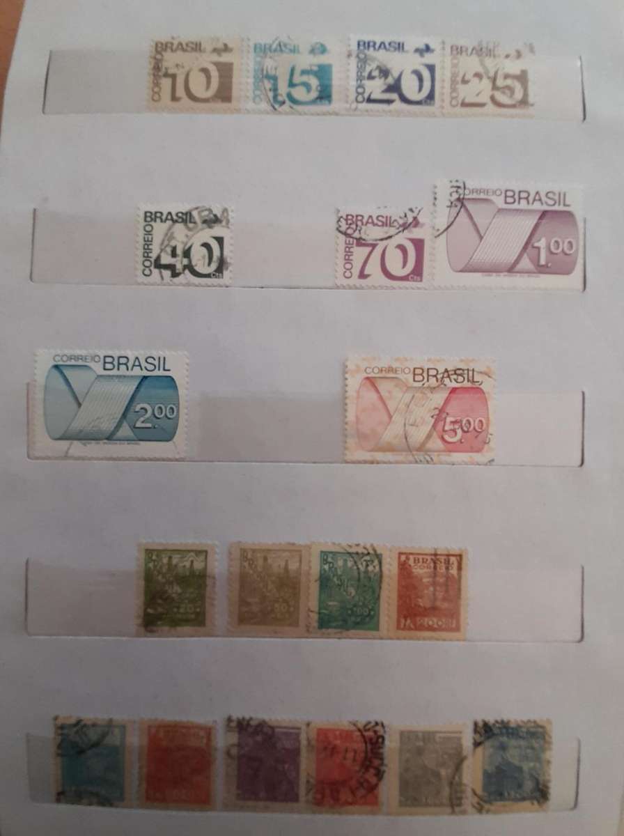 Brazil Stamps 1946 - 1987, Over 150 stamps + Stamp Album Included