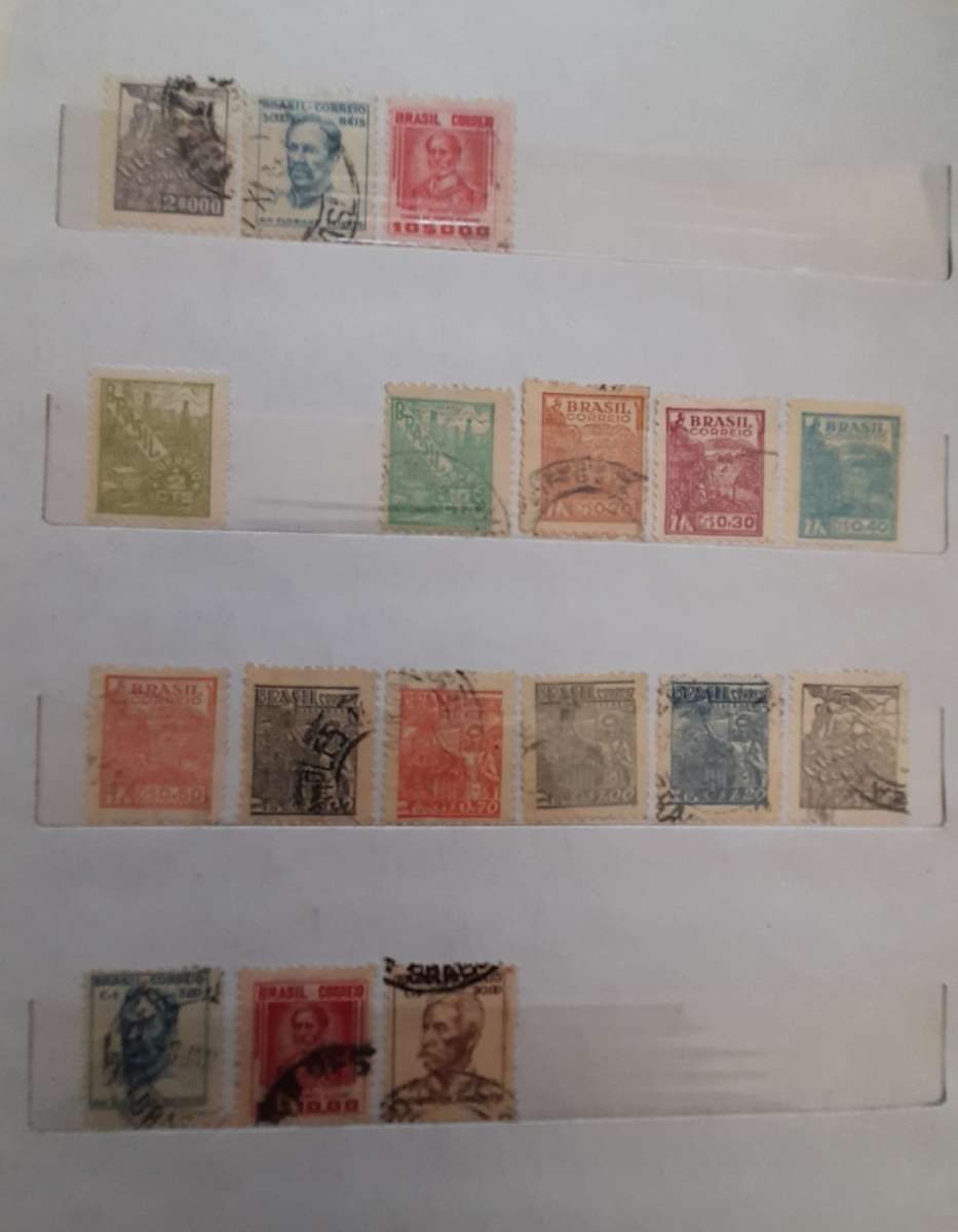 Brazil Stamps 1946 - 1987, Over 150 stamps + Stamp Album Included