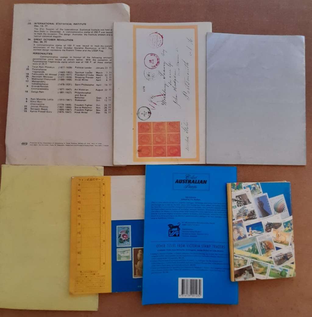 Stamp Books from India, Israel, Cuba, Japan, Australia 1969 to 1993
