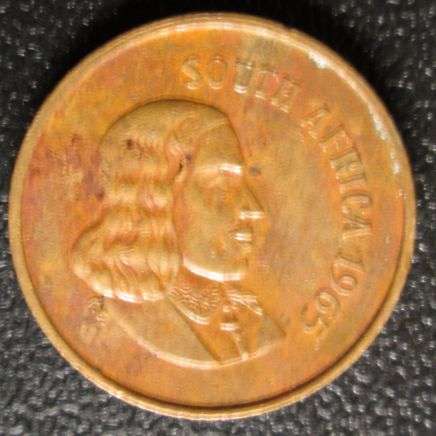 1965 South Africa English One Cent ( 1c ), low mintage!