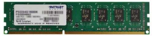 Patriot 4GB DDR3 1600MHz Desktop RAM