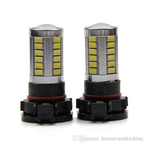 2x 33SMD H16 5202 PSX24W LED Bulb LED Chips 12V 360 Degree 850lm 6000K