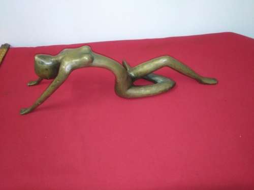 Vintage Brass/Bronze Lady Figure - Please C Pics for condition