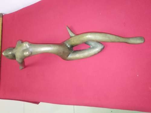 Vintage Brass/Bronze Lady Figure - Please C Pics for condition