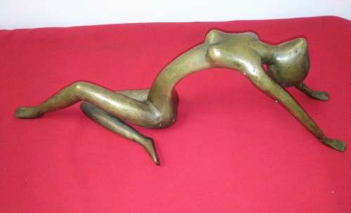 Vintage Brass/Bronze Lady Figure - Please C Pics for condition