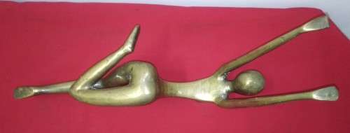 Vintage Brass/Bronze Lady Figure - Please C Pics for condition