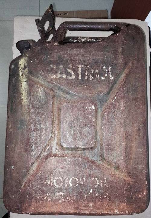 VINTAGE KROST BROS CASTROL 5 GALLON OIL JERRY CAN