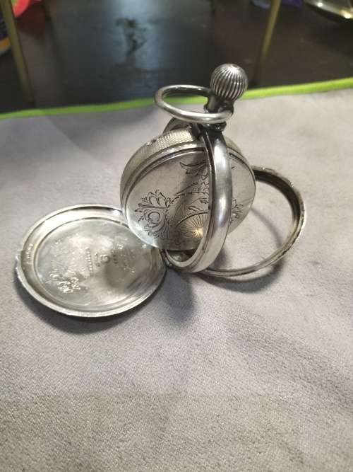 Very rare E.A Muckle 18s reversible coin silver pocket casing extremely collectable