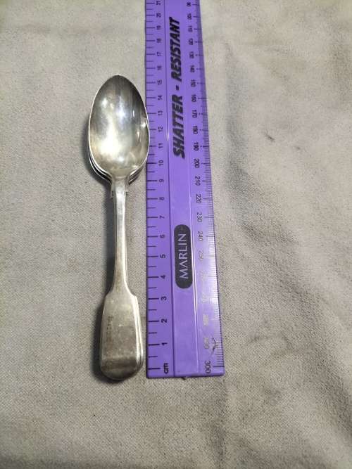 4x antique sterling silver hallmarks teespoon