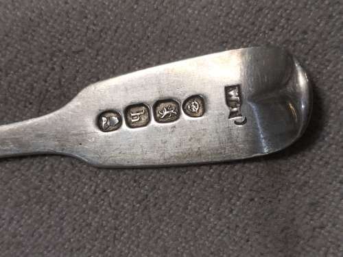 6x sterling silver hallmarks tablespoon,teaspoon,sugerspoon and mustard spoon all for one bid