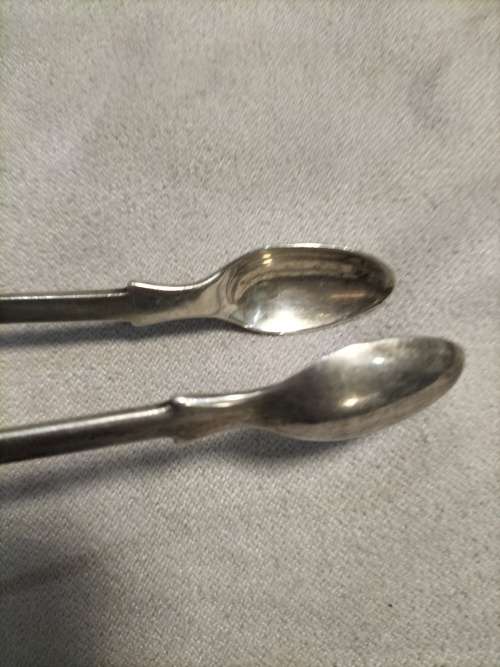 Antique sterling silver hallmark sugar tongs