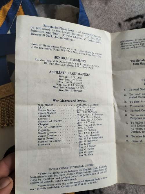 Master mason member masonic apron,gloves,booklet and carry case dont miss out