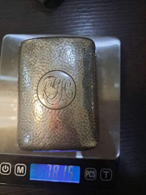 Sterling silver hallmarked Birmingham 19 century cigerette case