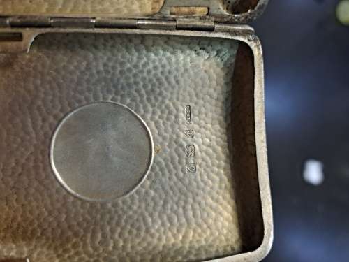 Sterling silver hallmarked Birmingham 19 century cigerette case