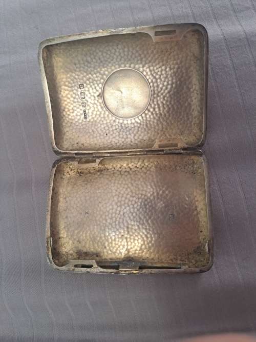 Sterling silver hallmarked Birmingham 19 century cigerette case
