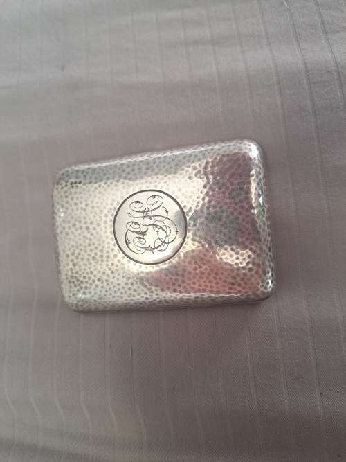 Sterling silver hallmarked Birmingham 19 century cigerette case