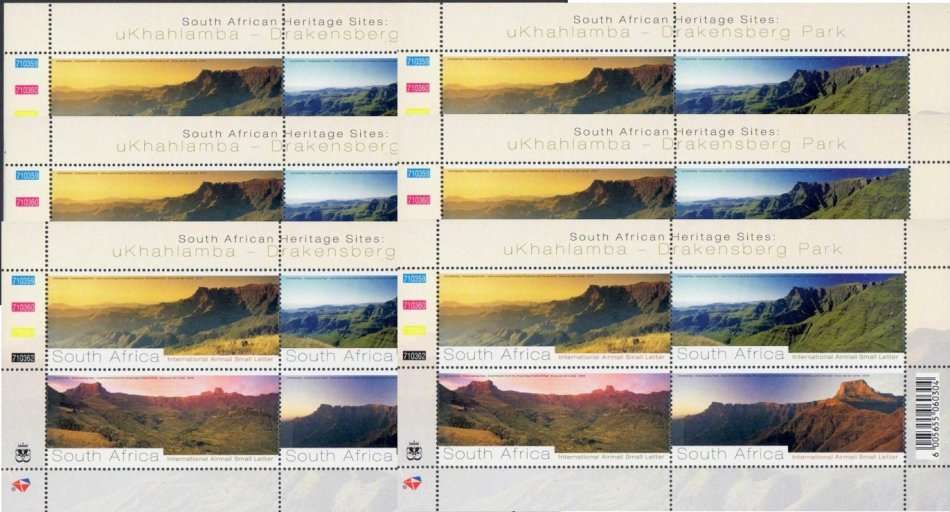 South Africa 2008 Drakensberg_Park sheets x 6. Face R256. MNH