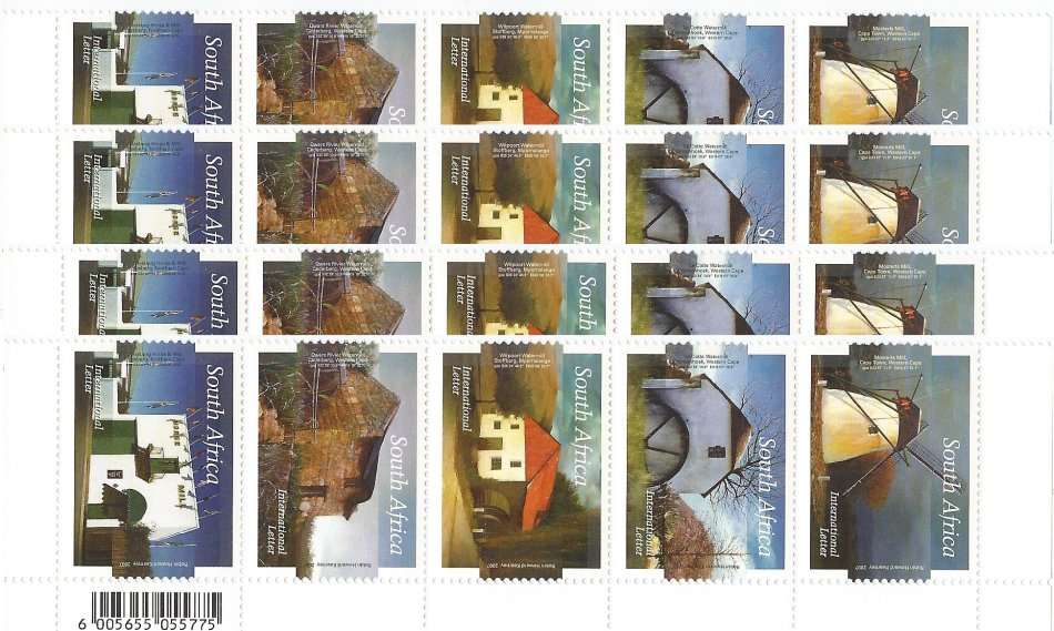 South Africa 2007 Mills x 4 strips. Face R214. MNH