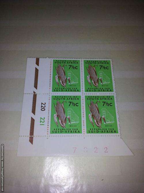 RSA 1ST DEFINITIVE CONTROL BLOCKS 7 1/2 c SACC 268 CV R70