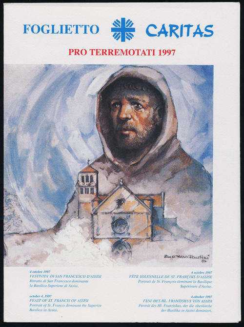 Vatican City 857 o/p Pro Terremotati, in folder MNH Art, Caritas Internationalis.