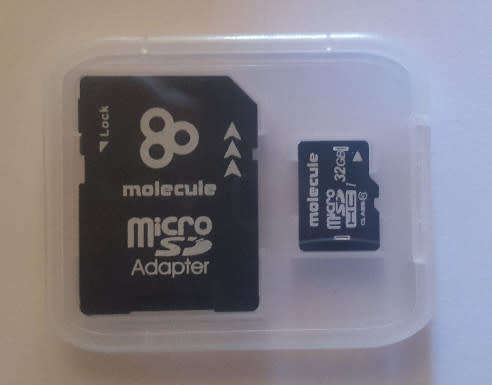 Molecule 32GB Micro SD card + SD Adapter  - NEW! Class 10 UHS 1 -  1 Year Warranty!