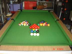 Pool table.