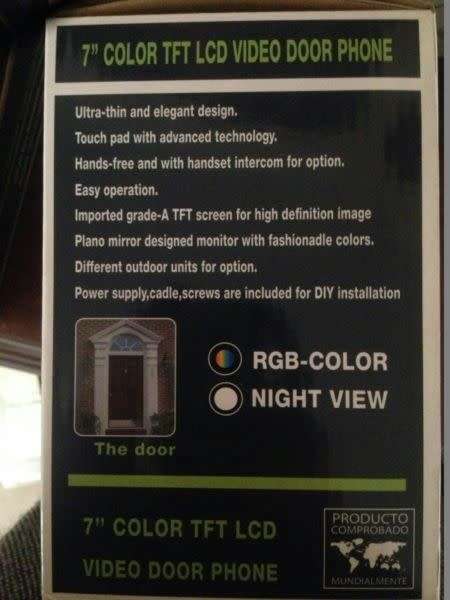 7 inch colour video doorbell with auto recording and ID unlocking function