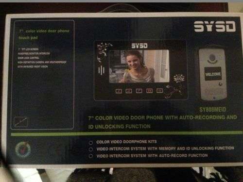 7 inch colour video doorbell with auto recording and ID unlocking function