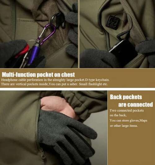 Outdoor Tactical Jacket For Military Security Hunting Biking Hiking Outdoor Sports