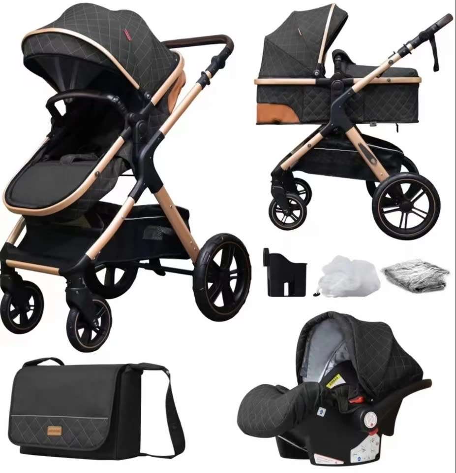 Belecoo X1 Baby Pram Stroller 3 in 1 Kids Carry Pram Stroller & Car Seat Trolley Baby 0-4.5 years