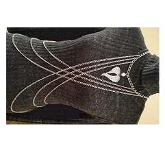 Angels Wings Silver Tone Metal Body Chain